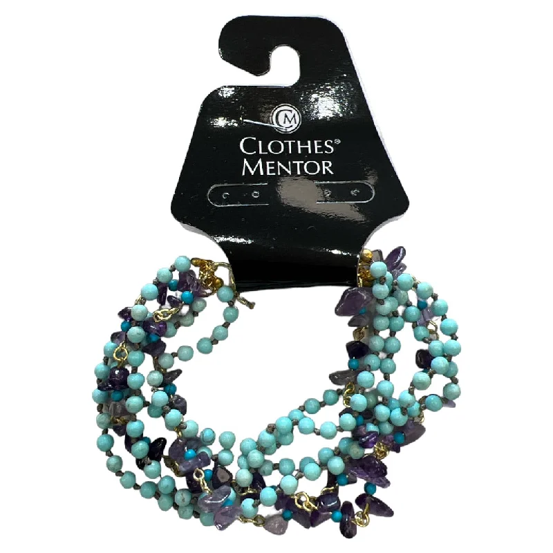 beaded bracelet with silver charm-Bracelet Beaded By Cmc