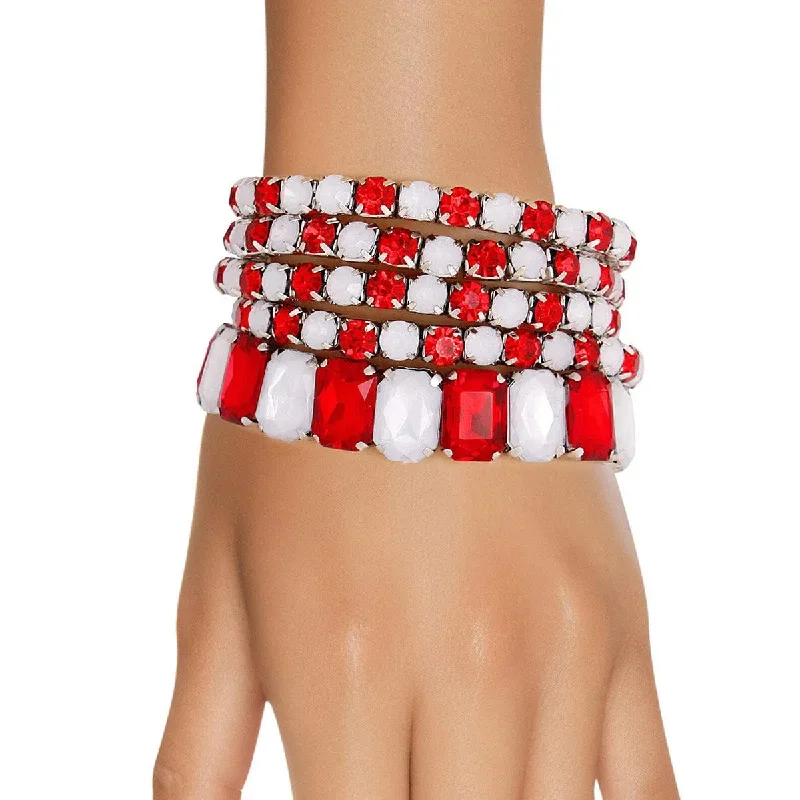 hand-woven leather bracelet for women-Candy Cane Bracelets to Sweeten Your Jewelry Style | Buy Now