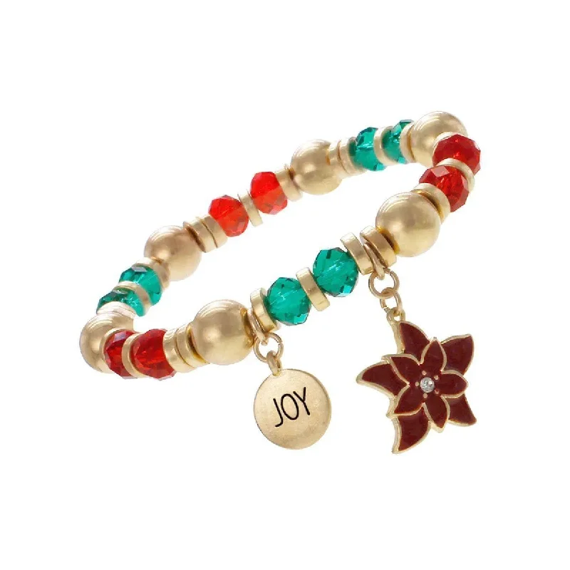 multi-strand silver bracelet-Spread Cheer with Festive Christmas Charm Bracelet!