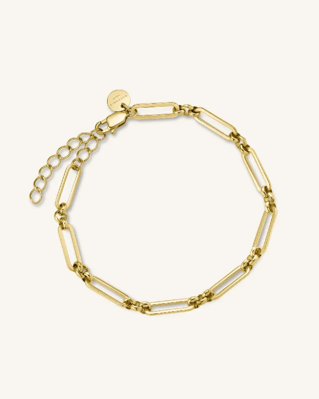 men's gold bangle bracelet-Chunky Bracelet Gold