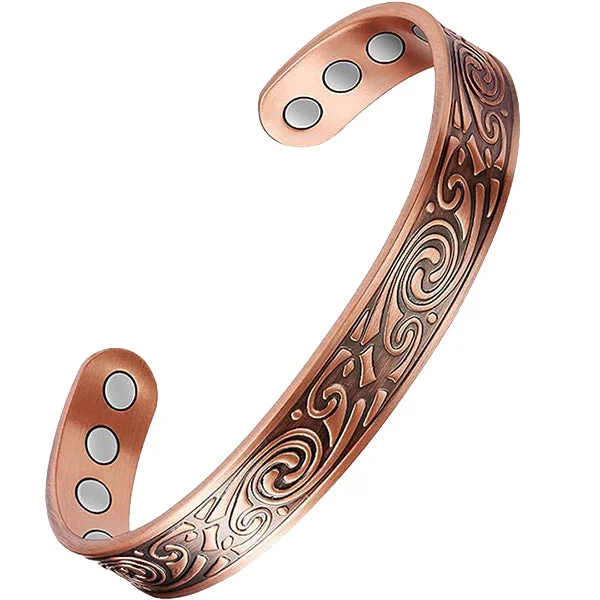 trendy gemstone bangle for women-Copper Bracelets for Men for Arthritis & Joint Pain Relief