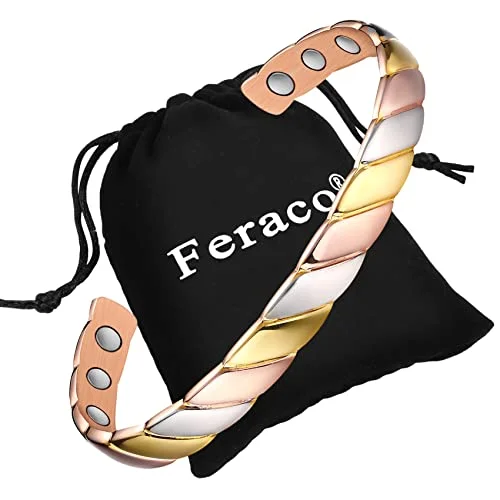 custom leather bracelet with name-Fashionable Braided Pattern Copper Bracelet for Women