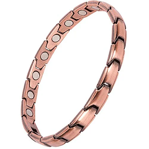 custom silver bracelet for couples-Copper Bracelet for Women Hand Forged 99.99%