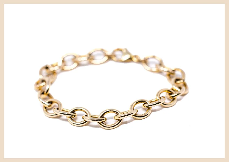 simple rope bracelet for men-Golden Luxe Chain Bracelet