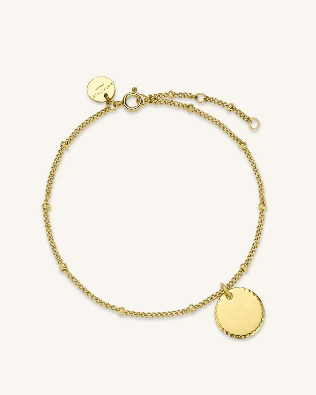 men's gold bangle bracelet-Coin Bracelet