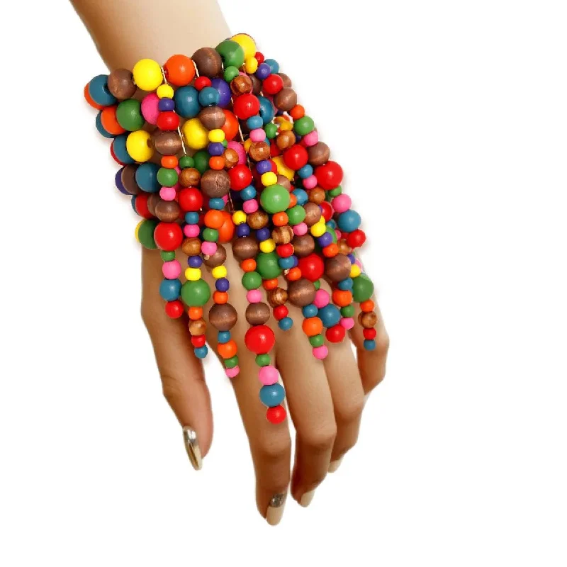 handmade adjustable bracelet for men-Spice Up Your Style with a Multicolor Bead Bracelet - Shop Now!