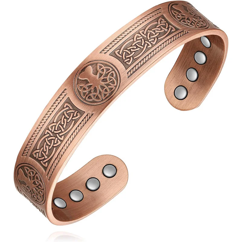 customized friendship bracelet-Pure Copper Enhanced Men Magnetic Bracelets