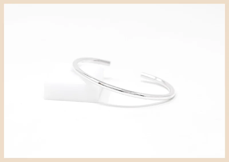 simple stretchable beaded bracelet-Journey Sterling Silver Cuff Bracelet