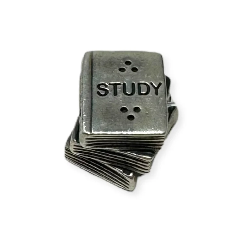 gold plated chain bracelet-“Study” Books Bracelet Charm By Pandora