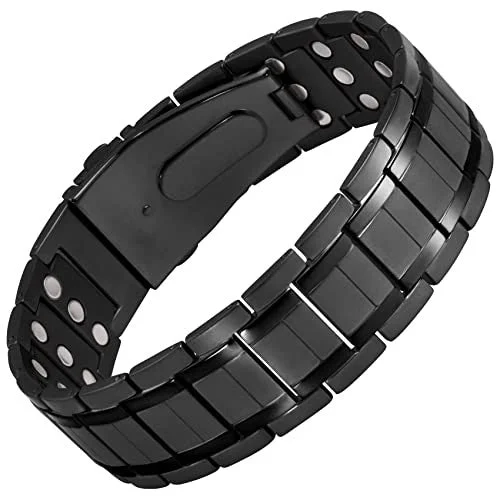 luxurious chain bracelet for women-Triple Strength Pure Titanium Magnetic Bracelets for Men