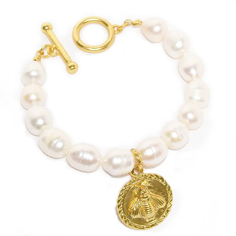 boho style charm bracelet-Bee X Madame Pearl Bracelet