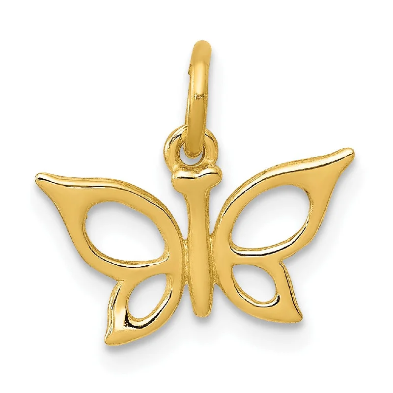 custom pendant necklace with charm-14k Butterfly Charm