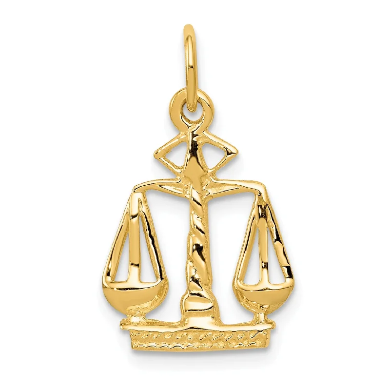 custom silver name necklace-14k Scales Of Justice Charm