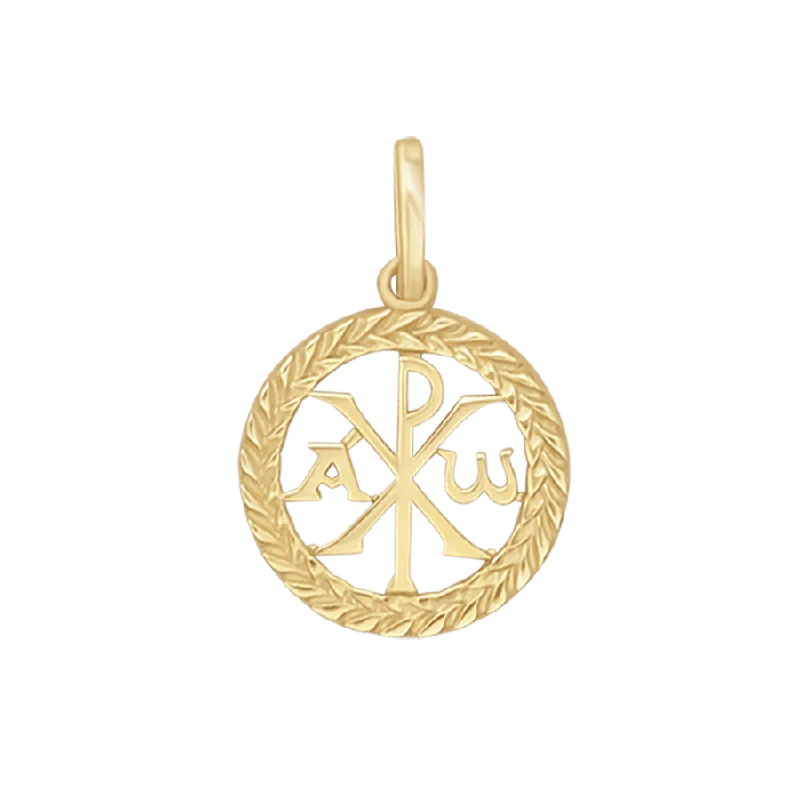 custom gold bar necklace for women-CHI RHO PENDANT - GOLD