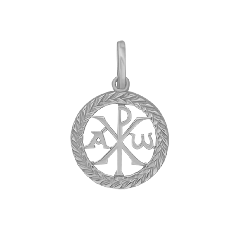 custom heart pendant necklace for mom-CHI RHO PENDANT - SILVER