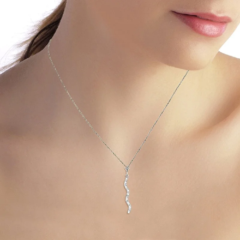 gold crystal heart pendant necklace-0.05 Carat 14K White Gold Where Have You Been Diamond Necklace