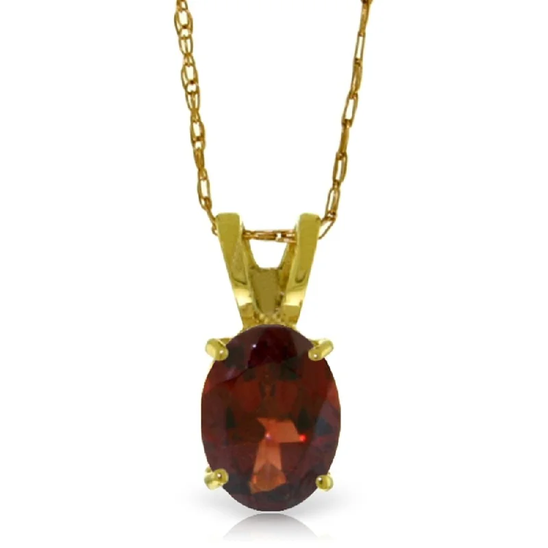 men’s gold chain necklace-0.85 Carat 14K Gold Visions of Love Garnet Necklace