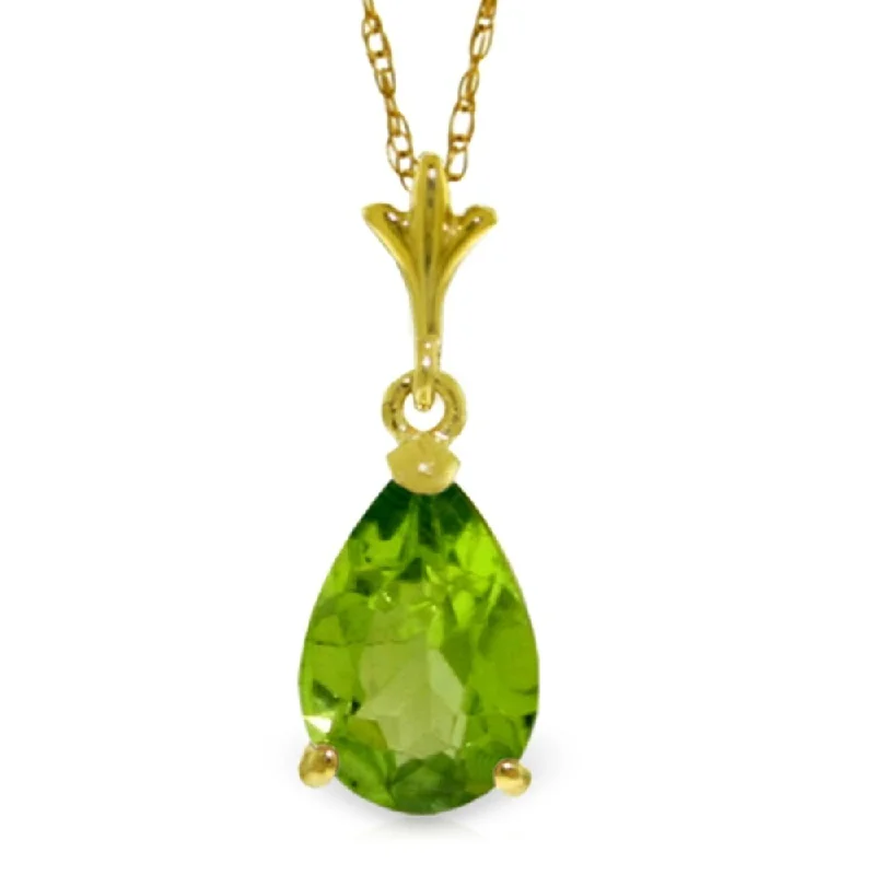 minimalistic chain necklace-1.5 Carat 14K Gold Life's Parallels Peridot Necklace