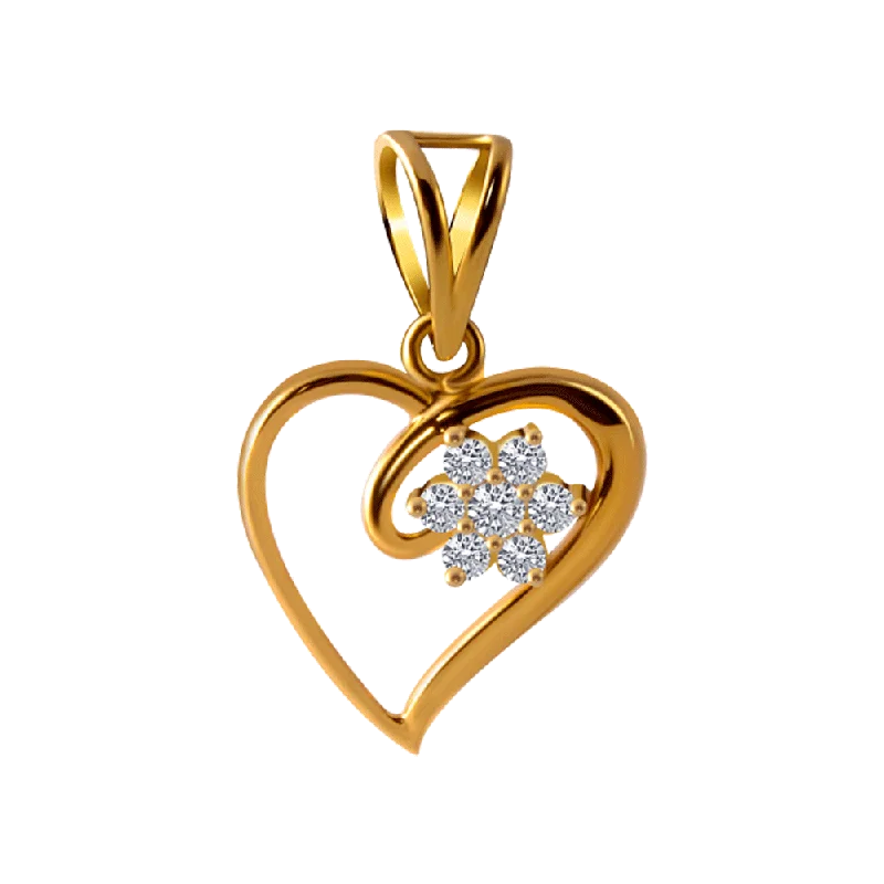 customized photo charm necklace-14KT (585) Yellow Gold Pendant For Women