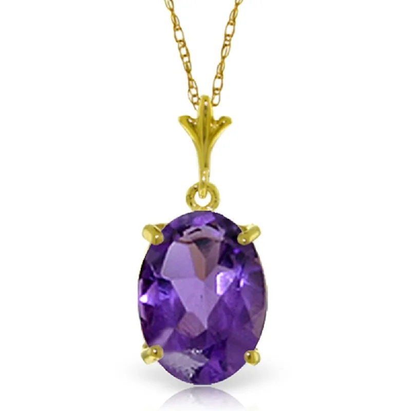 customized angel charm necklace-3.12 Carat 14K Gold Party Girl Amethyst Necklace