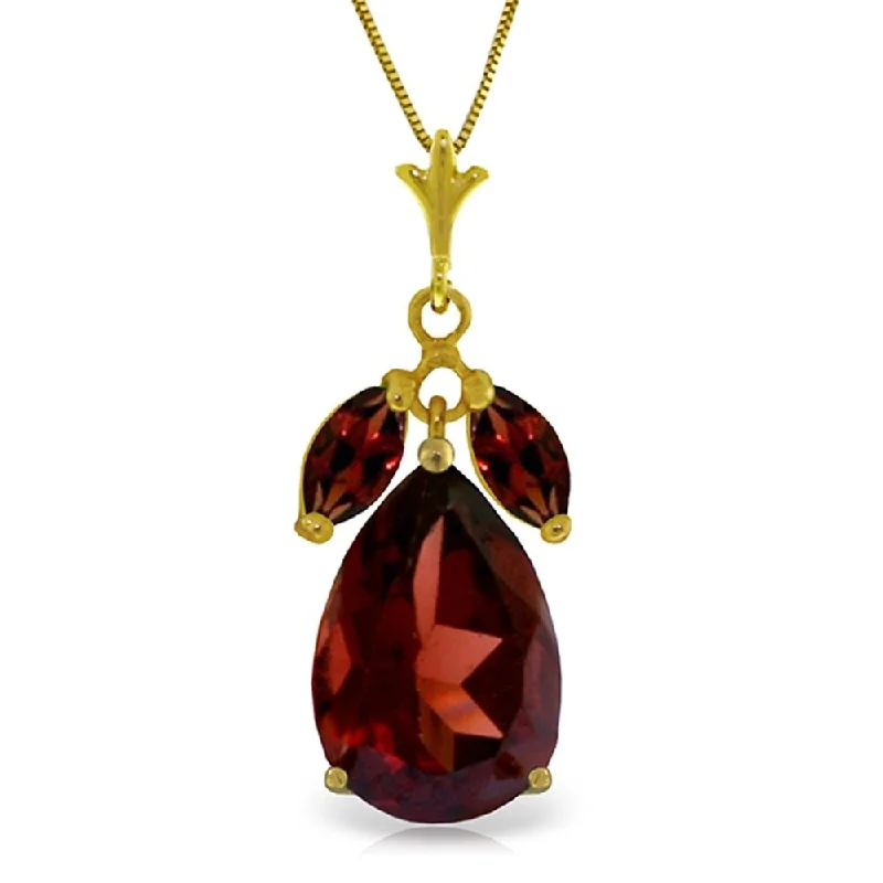 personalized oval pendant necklace-6.5 Carat 14K Gold Early Autumn Garnet Necklace