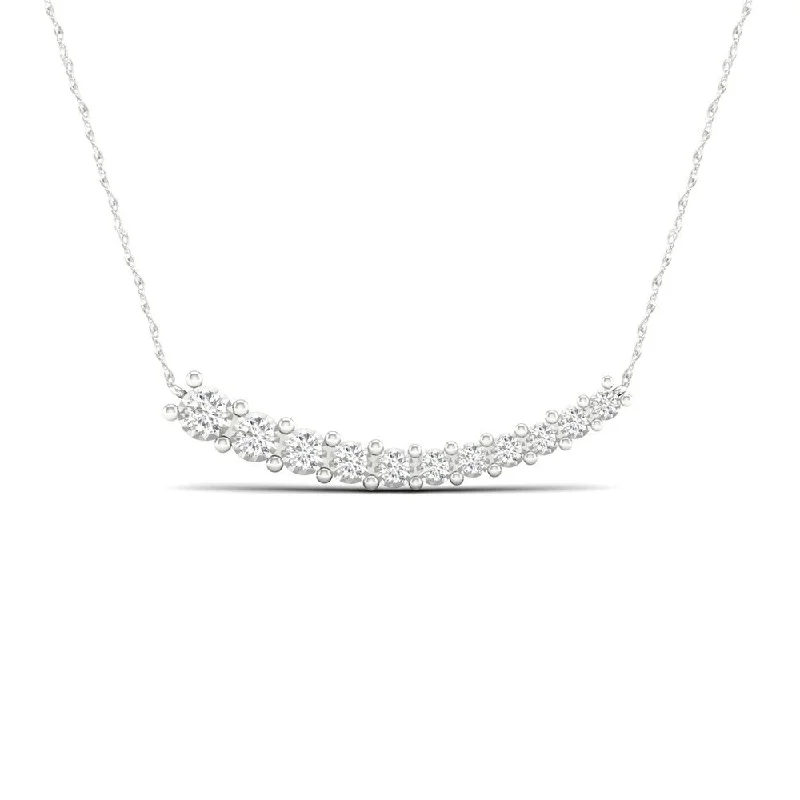 women’s delicate gold pendant necklace-De Couer 10k Gold 1/4ct TDW Diamond Journey Necklace