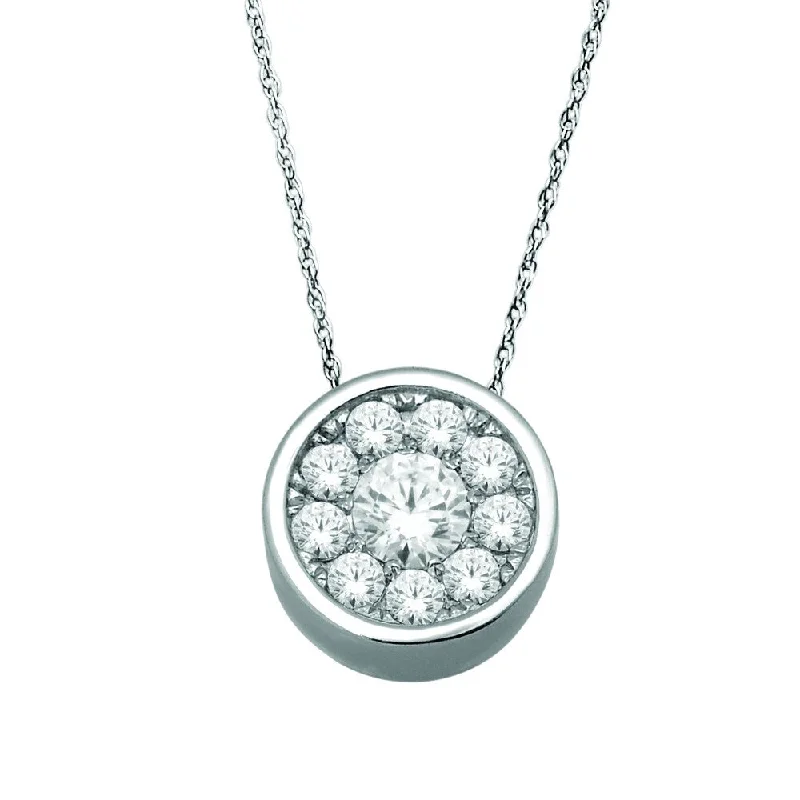 gold pendant with personalized engraving-De Couer 10k White Gold 1/4ct TDW Diamond Necklace