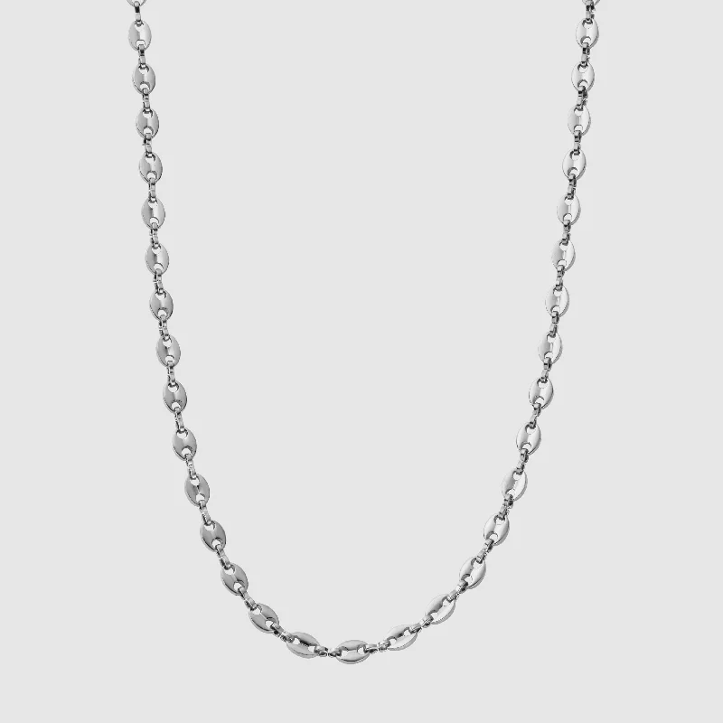 engraved circle pendant necklace-G-Link (Silver)