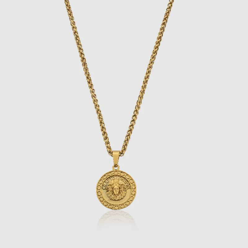 personalized crystal necklace for mom-Medusa (Gold)