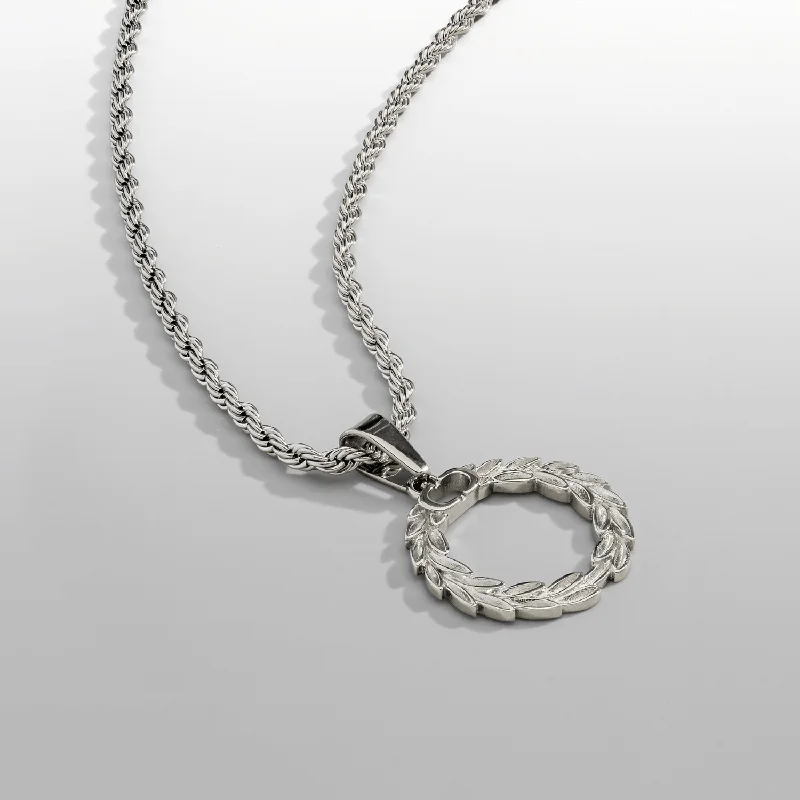 long bar pendant necklace for women-Triumph (Silver)