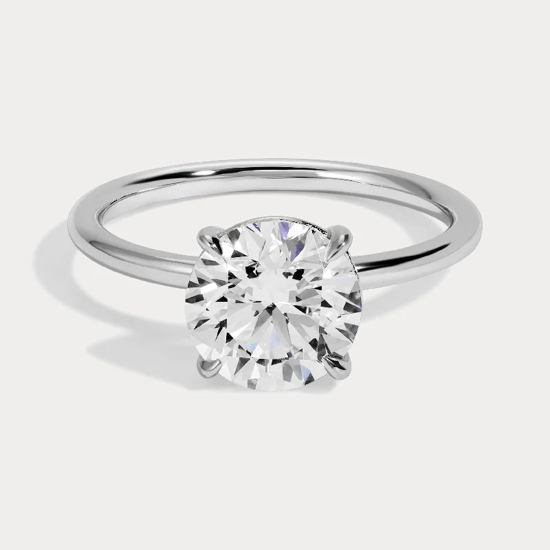 women’s engagement rings with oval diamonds and sapphires-Christina - 2.91ct Round Brilliant Lab Grown Diamond Ring