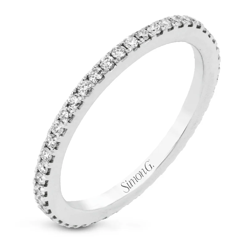 unique engagement rings with multi-stone designs-Eternity Wedding Band in 18k Gold with Diamonds