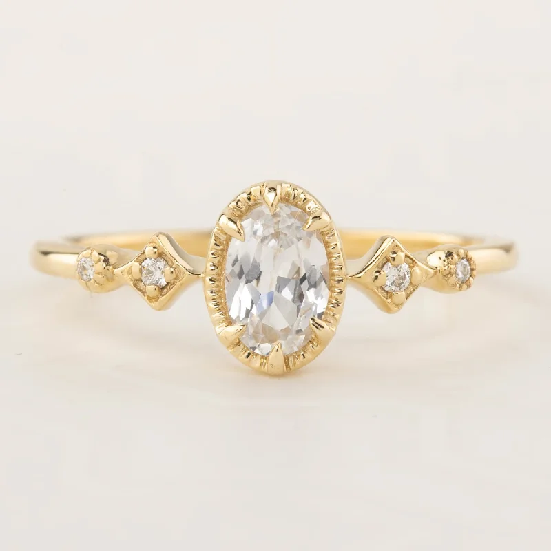 women’s rings with rubies and diamonds in vintage styles-Stella Ring White Sapphire