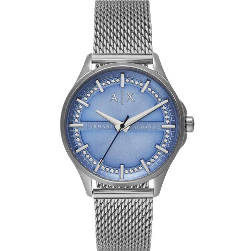 fitness watches for women with calorie tracking and pedometer-Armani Exchange Hampton Blue Dial Women 36mm