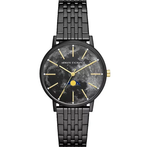 hybrid watches with a blend of tech and traditional aesthetics-Armani Exchange Lola Black Dial Women 36mm