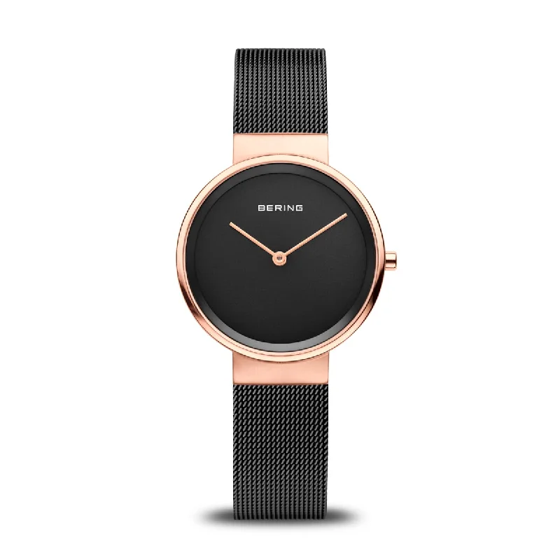 hybrid watches for men with fitness tracking and traditional design-Bering Classic Black Dial Women 31mm