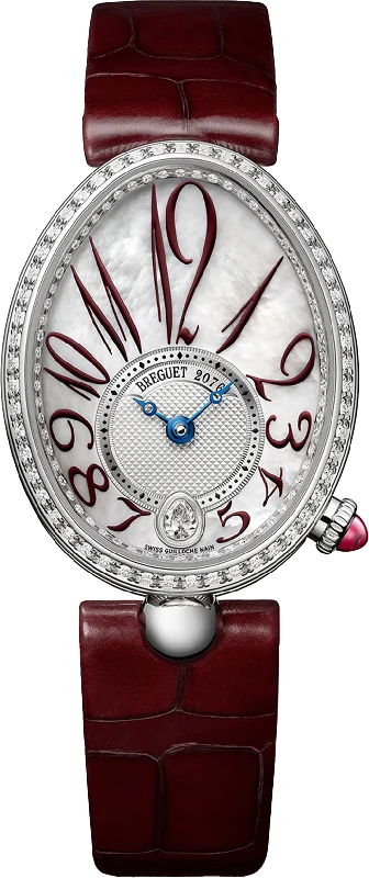 diving watches for men with stainless steel band for durability-Breguet Reine De Naples 8918 Mother of Pearl Dial Women 36.50 mm