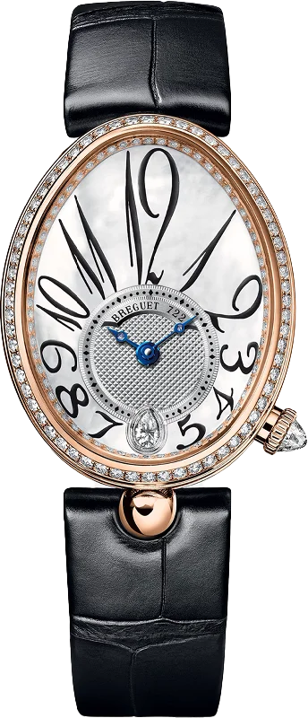 digital watches with multiple time zone settings for travelers-Breguet Reine De Naples 8918 Mother of Pearl Dial Women 36.50 mm