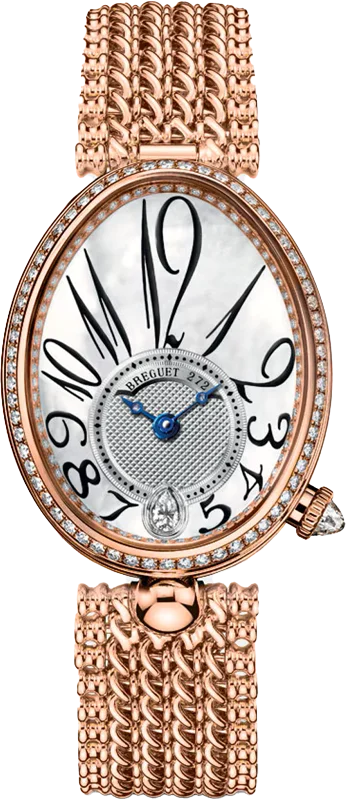 fitness watches with built-in GPS and heart rate sensor for runners-Breguet Reine De Naples 8918 Mother of Pearl Dial Women 36.50 mm