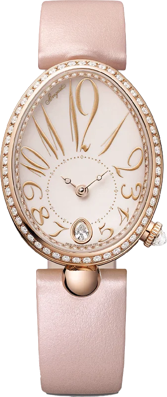 men’s watches with leather straps and classic designs-Breguet Reine De Naples 8918 White Enamel Dial Women 36.50 mm