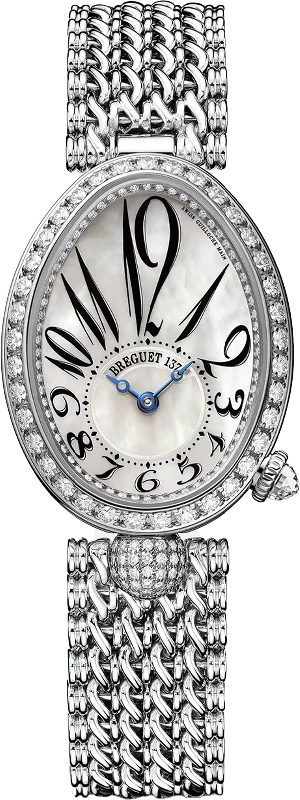 vintage watches with mechanical movement and classic design-Breguet Reine De Naples 8928 Mother of Pearl Dial Women 33 mm