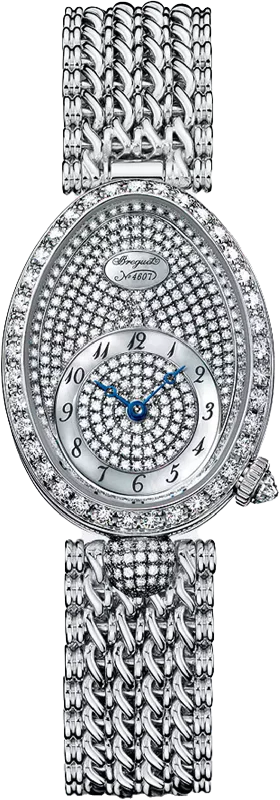 durable sports watches with built-in compass and altimeter-Breguet Reine De Naples 8928 Pave Dial Women 33 mm