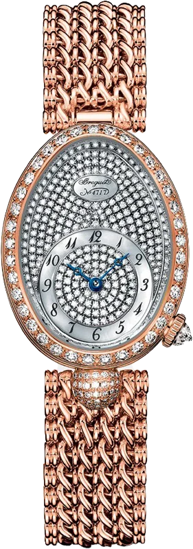 fitness tracking watches with heart rate and blood oxygen monitoring-Breguet Reine De Naples 8928 Pave Dial Women 33 mm