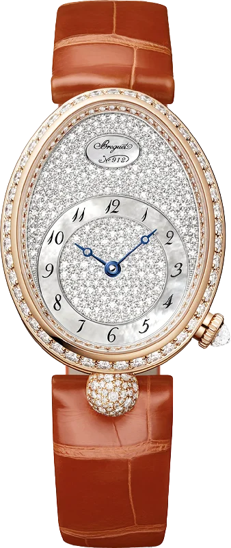 watches with chronograph function for precision timing-Breguet Reine De Naples 8938 Pave Dial Women 36.50 mm