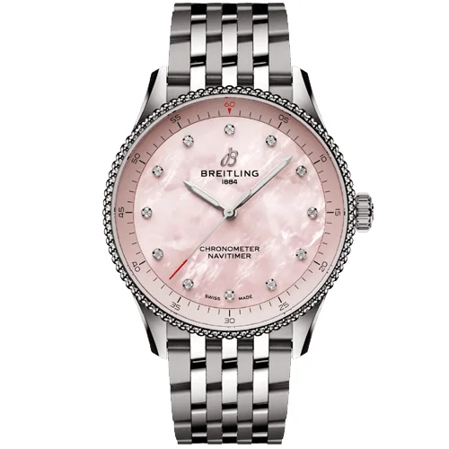 watches for women with elegant designs for formal occasions-Breitling Navitimer Pink Dial Women 32mm