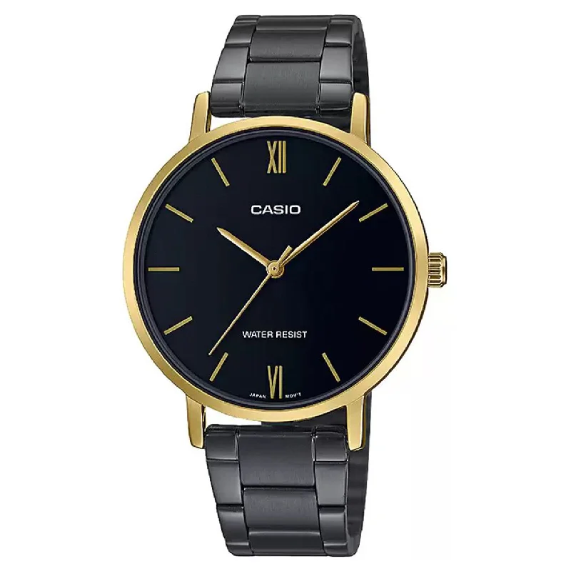 watches for men with date and time zone functionality-Casio Enticer Black Dial Women 34mm