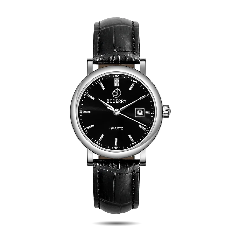 watches with solar power and durable design for eco-conscious users-CLASSIC 36MM - Swiss Quartz Movement Watch | Silver & Black