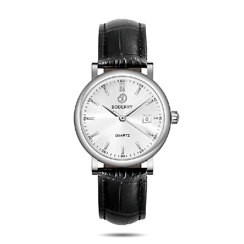 smartwatches with advanced fitness monitoring and health features-CLASSIC 36MM - Swiss Quartz Movement Watch | Silver & White