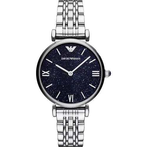 high-end smartwatches for professional athletes-Emporio Armani Gianni T-Bar Blue Dial Women 32mm