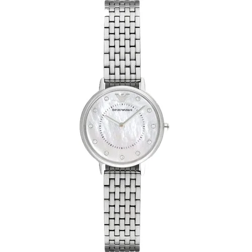 eco-friendly watches with sustainable materials for an active lifestyle-Emporio Armani Kappa White Mother-Of-Pearl Dial Women 28mm